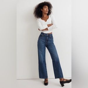 Madewell The Petite Perfect Vintage Wide-Leg Jean size 27 NWT